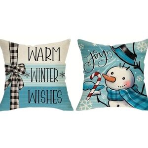 Pillow Covers, Winter Design, SET OF TWO, NIP, NO Pillow Included